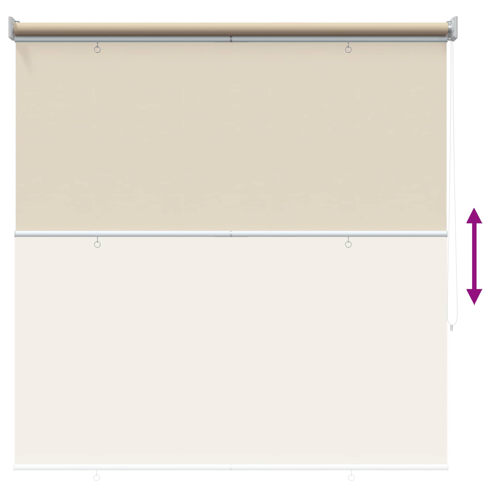Roleta zaštita od UV zračenja Bež 100 x 230 cm Poliester