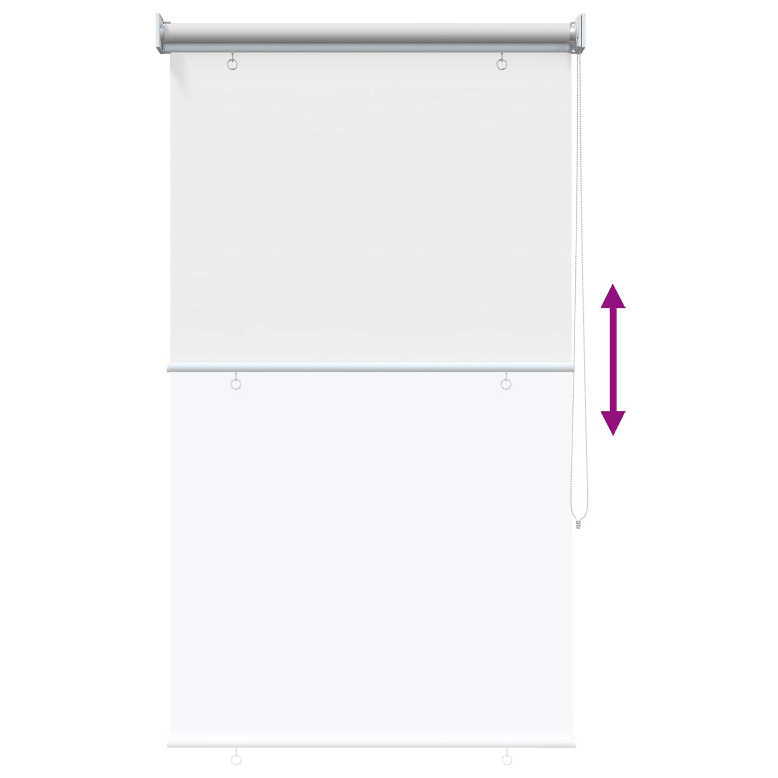 Roleta zaštita od UV zračenja Bijela 100 x 140 cm Poliester