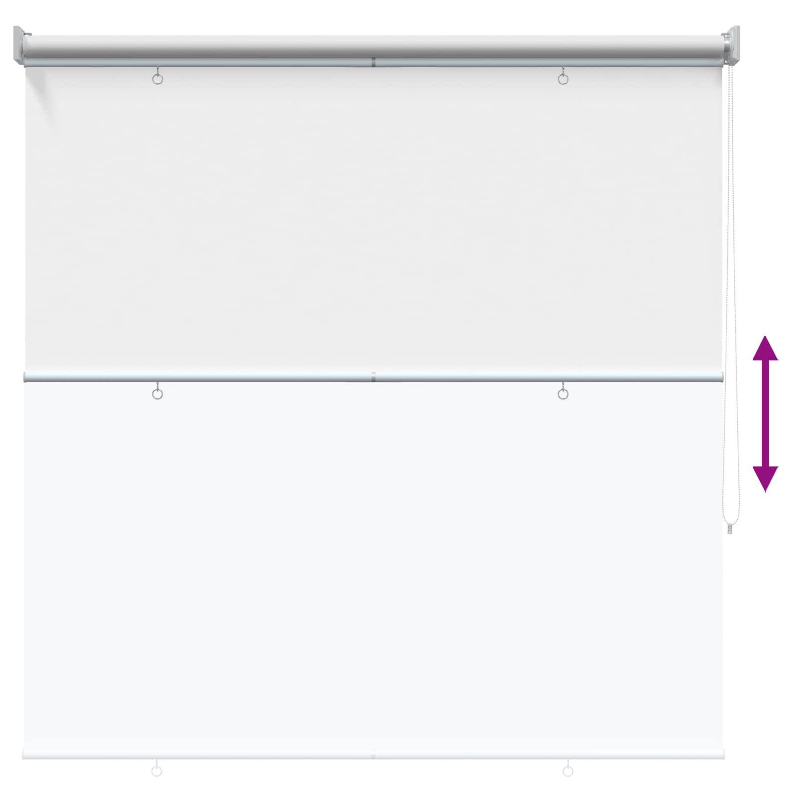 Roleta zaštita od UV zračenja Bijela 140 x 140 cm Poliester