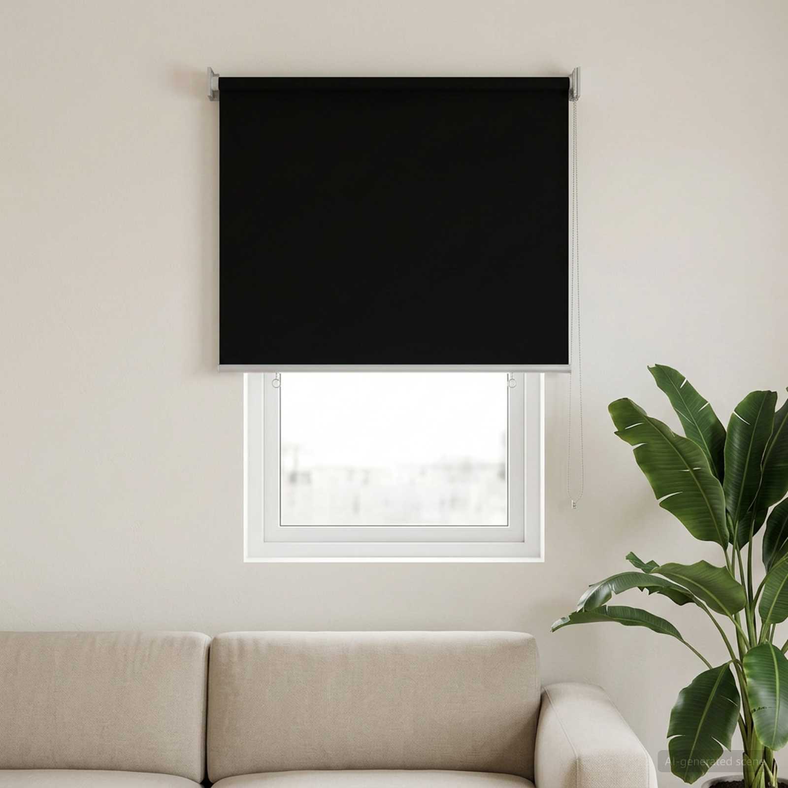 Roleta zaštita od UV zračenja Crna 60 x 140 cm Poliester