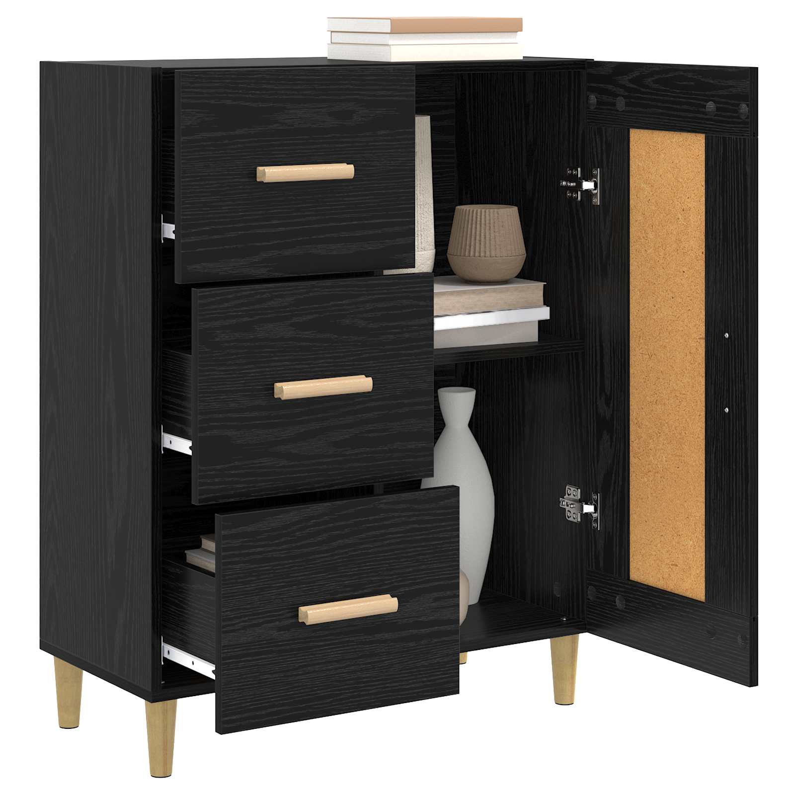 Kreveta Crni hrast 69,5 x 34 x 90 cm Konstruirano drvo