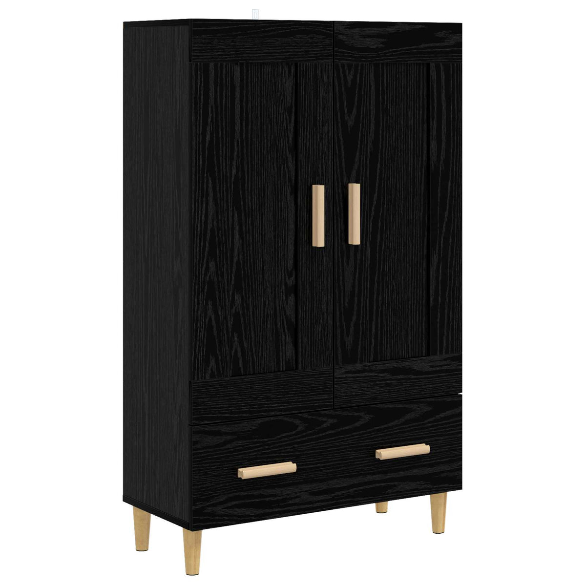 Highboard Crni hrast 70 x 31 x 115 cm Konstruirano drvo