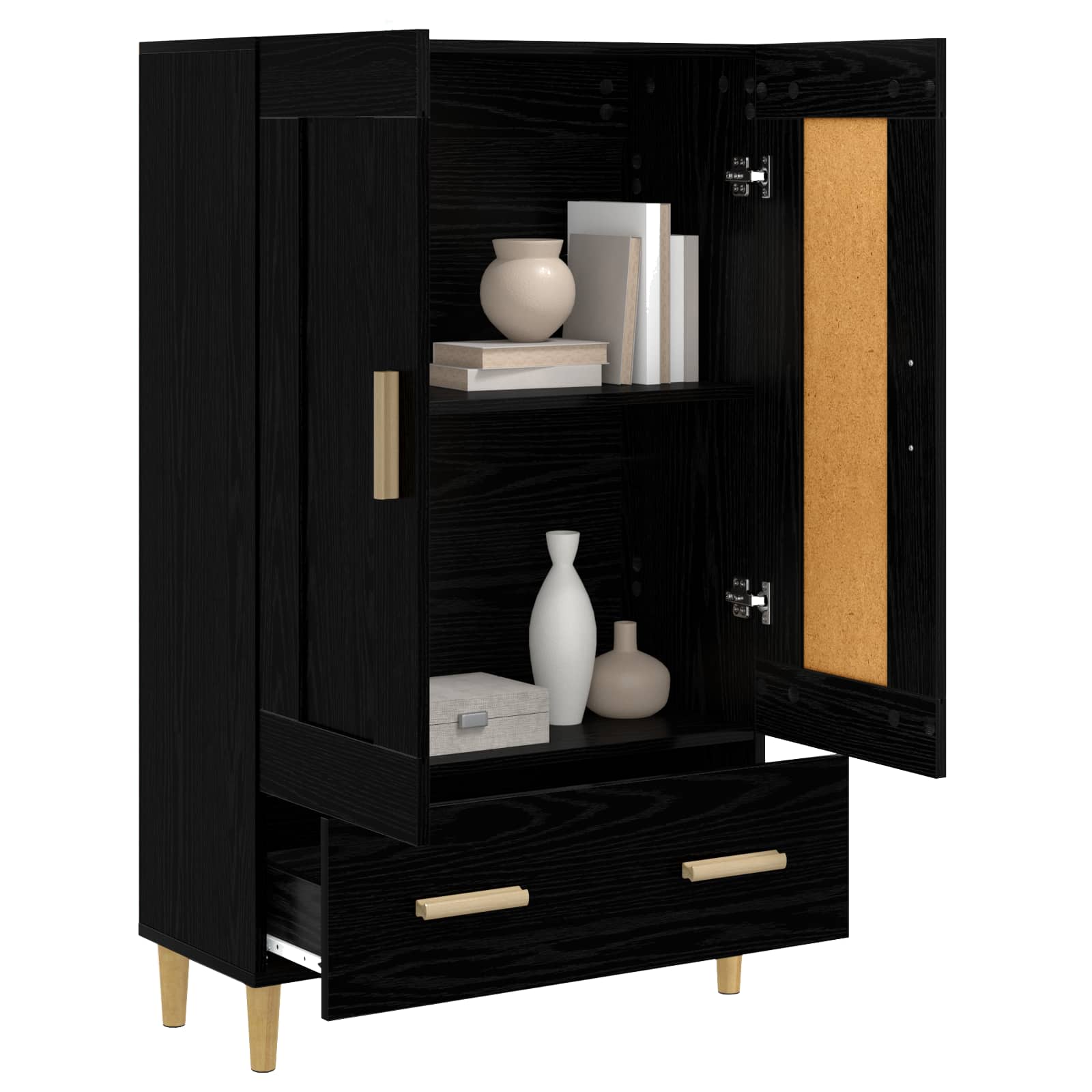 Highboard Crni hrast 70 x 31 x 115 cm Konstruirano drvo