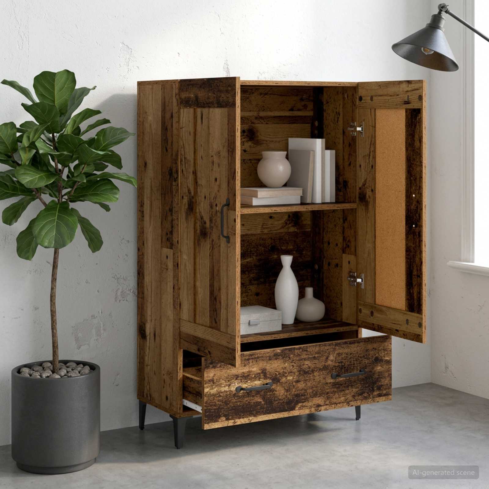 Highboard Staro drvo 70 x 31 x 115 cm Konstruirano drvo