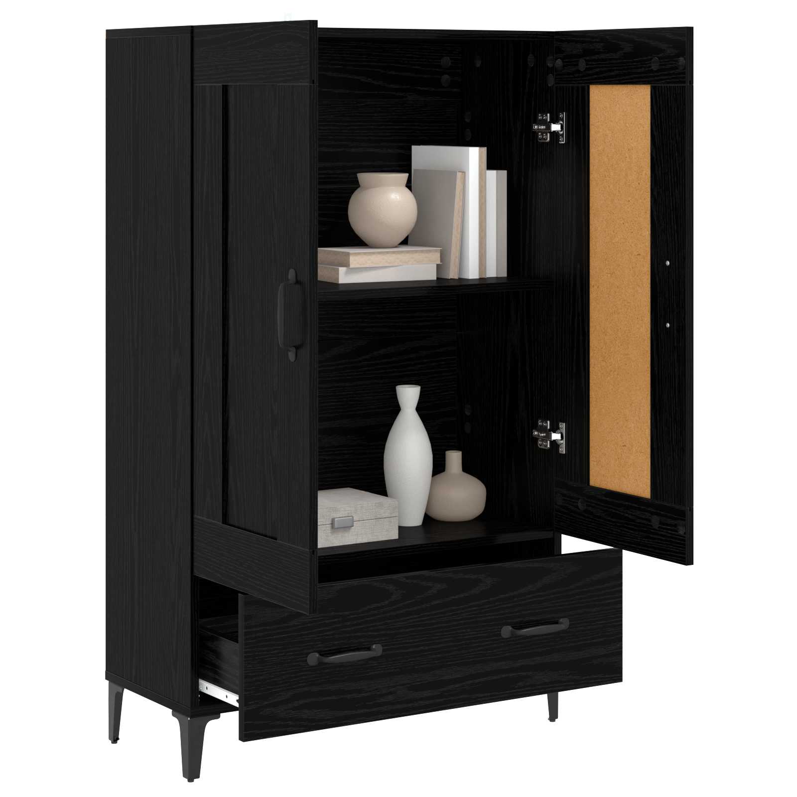 Highboard Crni hrast 70 x 31 x 115 cm Konstruirano drvo