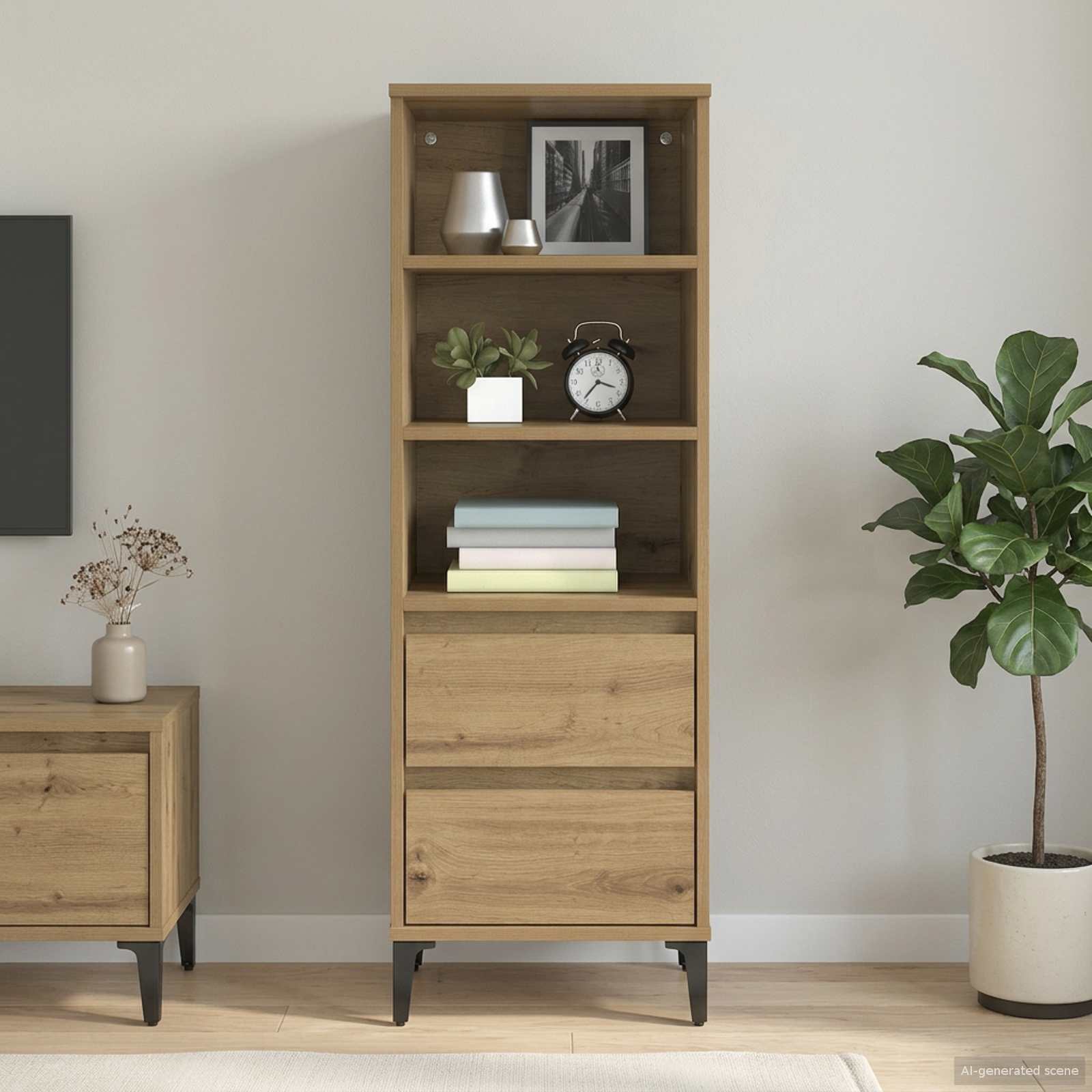 Highboard Hrast artisan 40 x 36 x 110 cm Konstruirano drvo