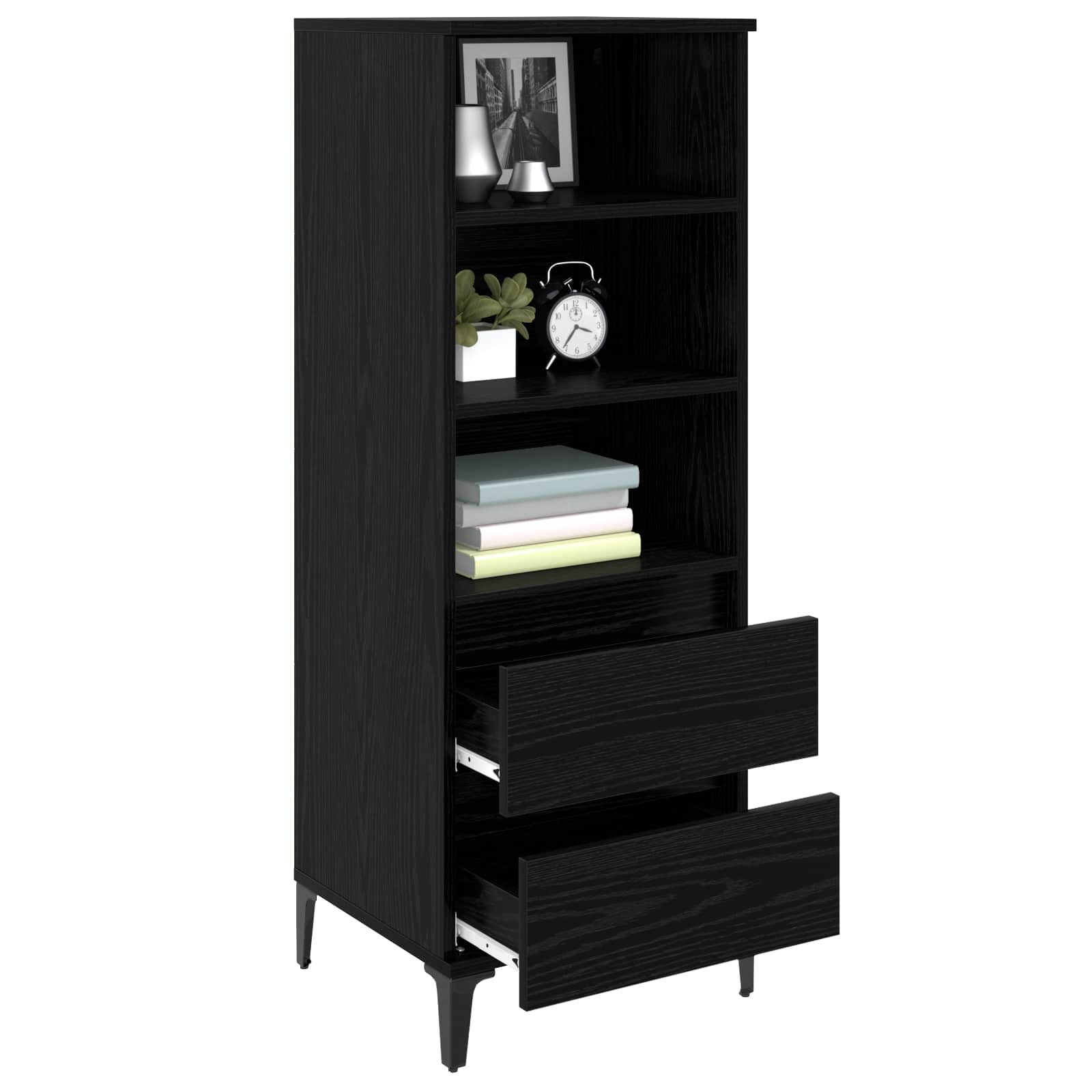 Highboard Crni hrast 40 x 36 x 110 cm Konstruirano drvo