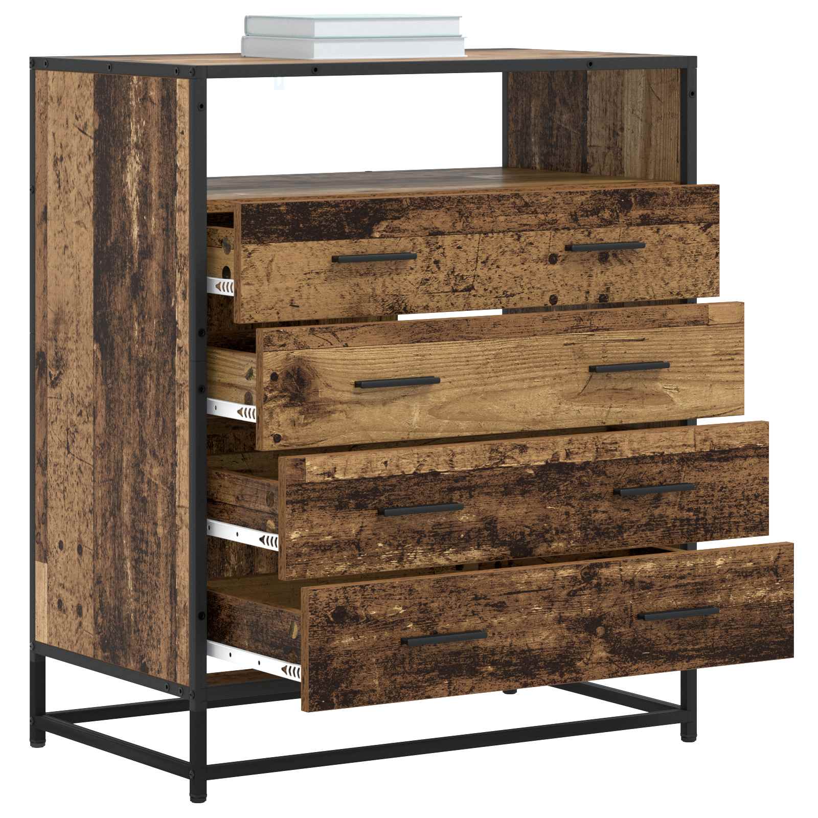 Ormar s ladicama 4-Ladica Staro drvo 70 x 41 x 83,5 cm