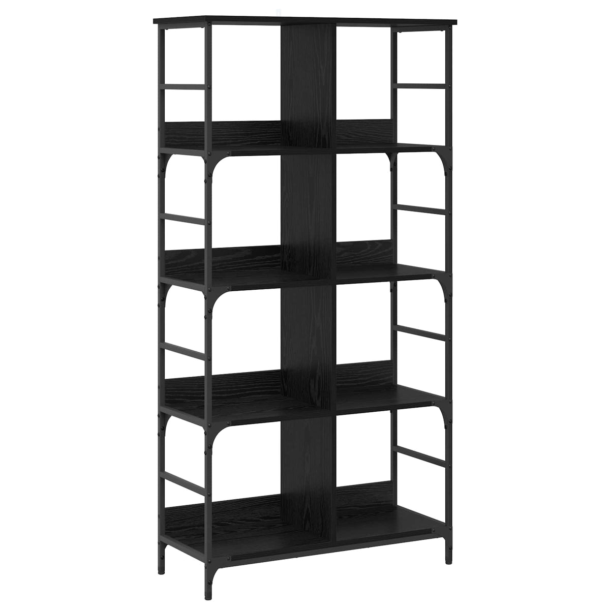 Polica Crni hrast 78,5 x 33 x 153 cm metal PB