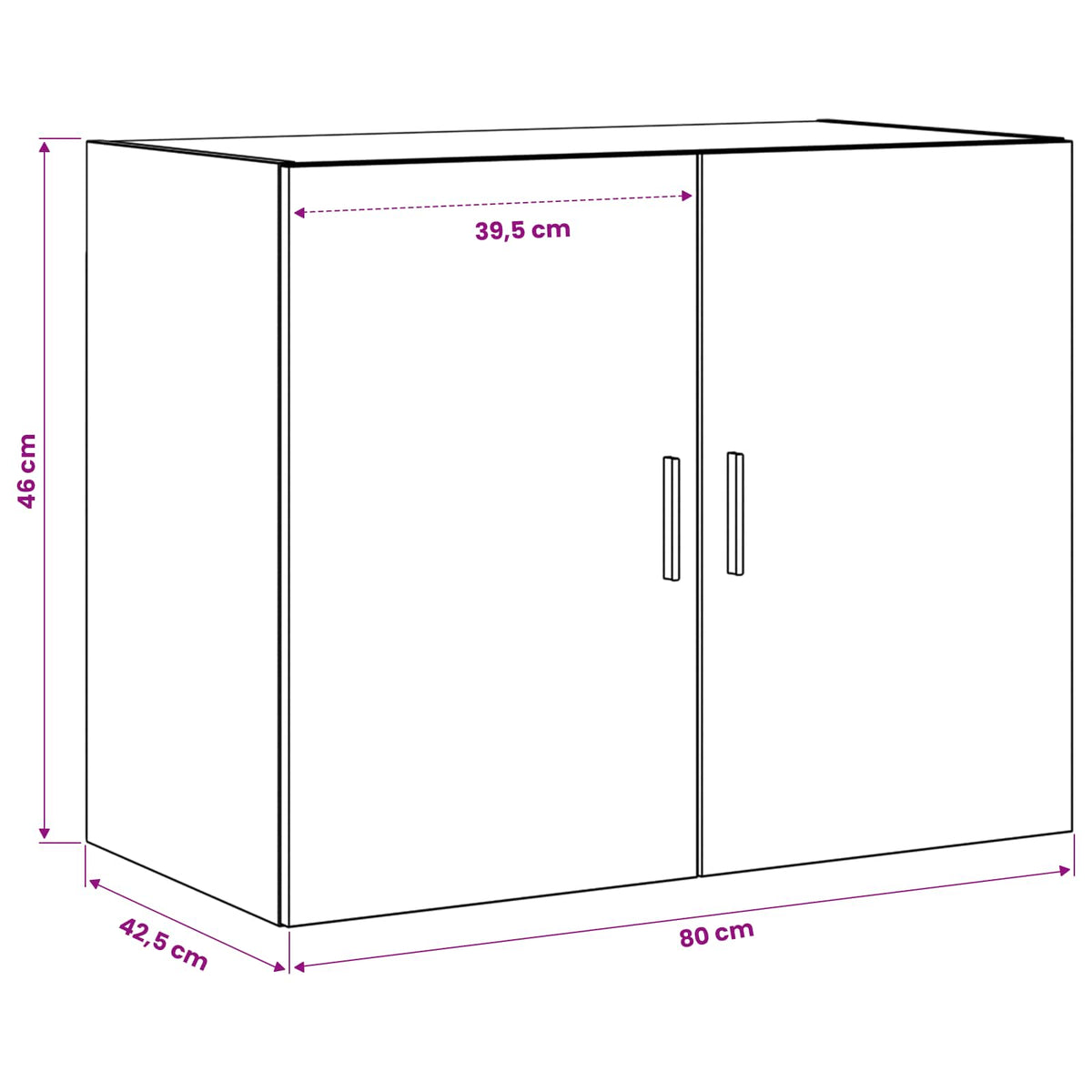 Ormar za Zid Staro drvo 80 x 42,5 x 64 cm Konstruirano drvo