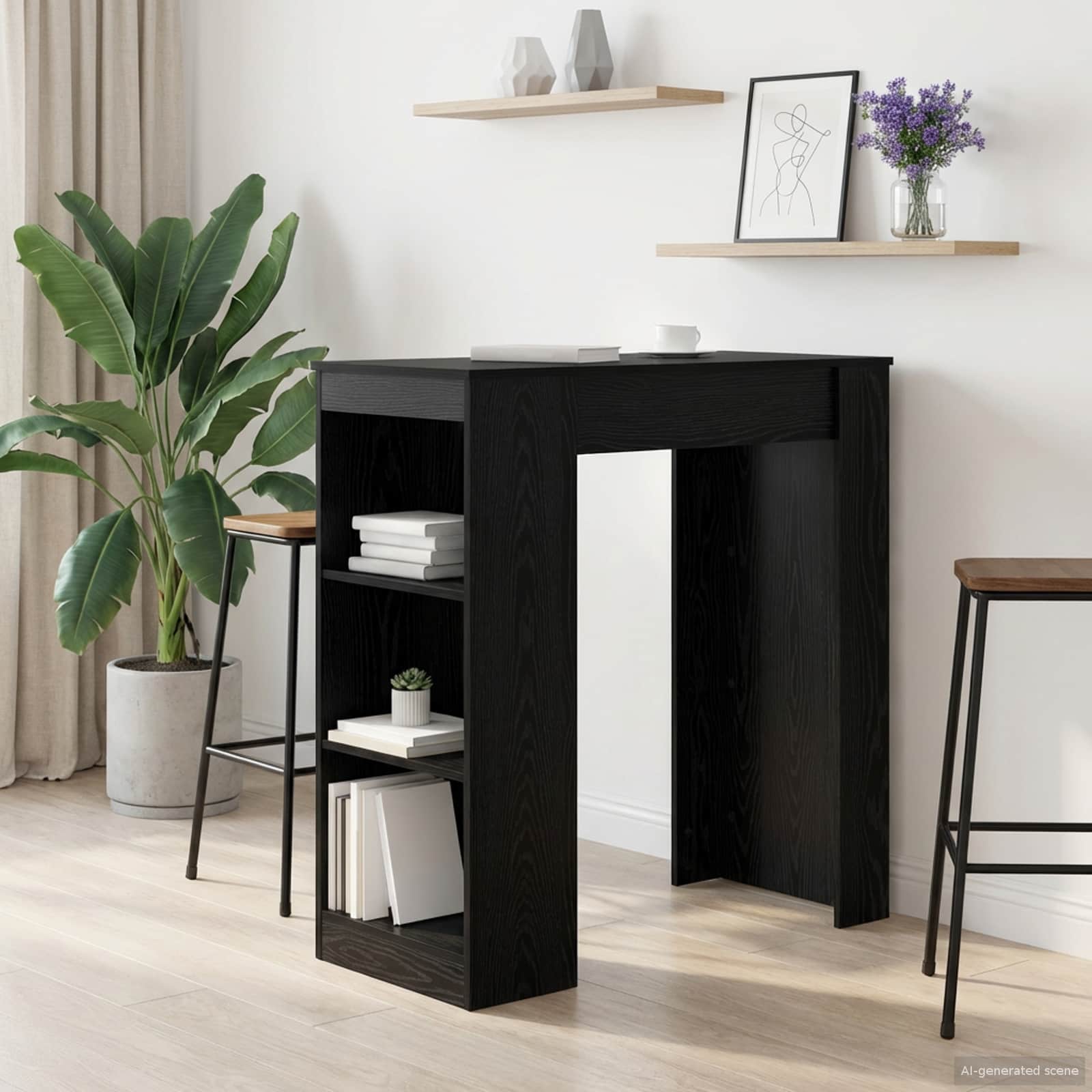 Stol za bar 95 x 47 x 103,5 cm Konstruirano drvo Crni hrast