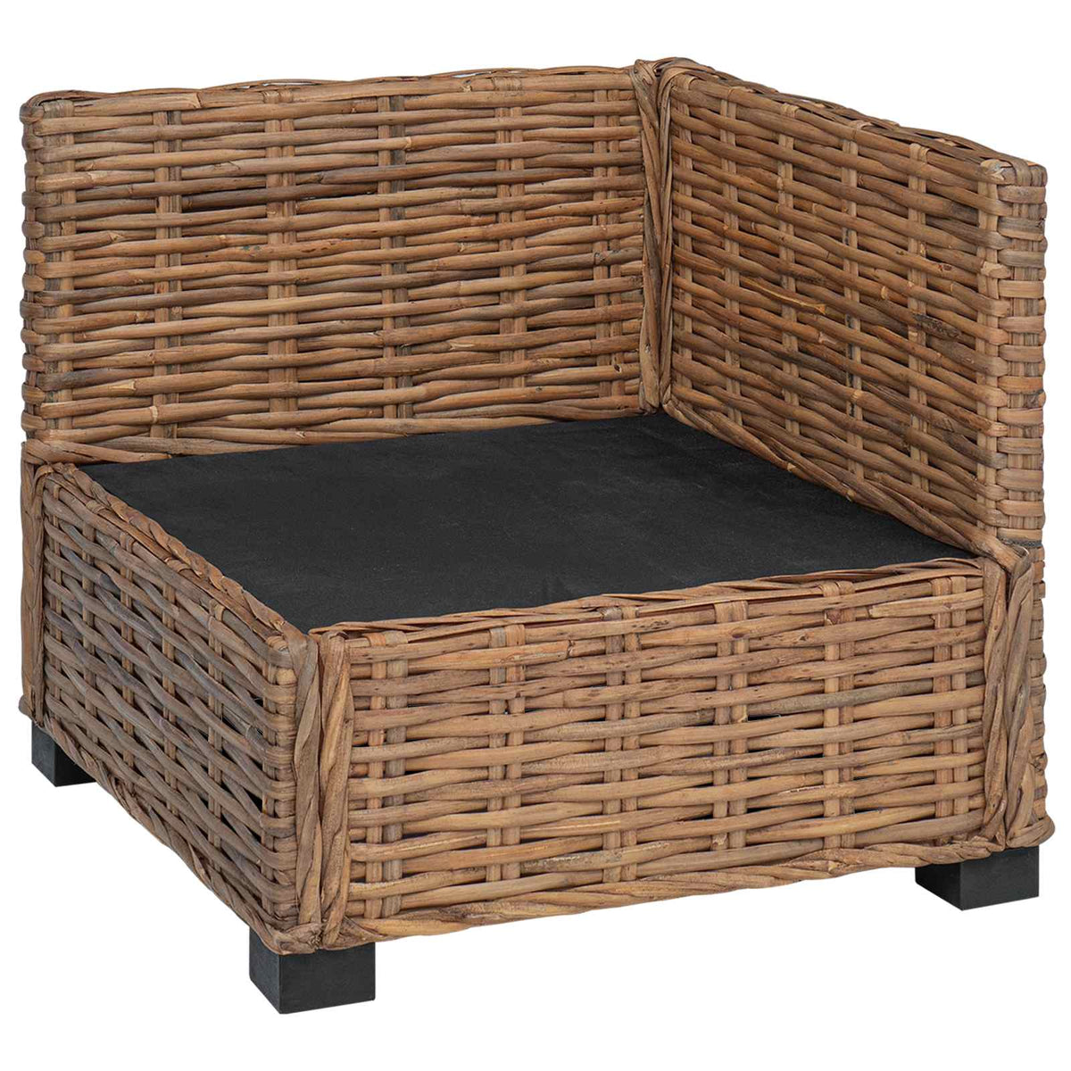 Kutna sofa s jastucima GENDT Prirodni ratan Prirodna