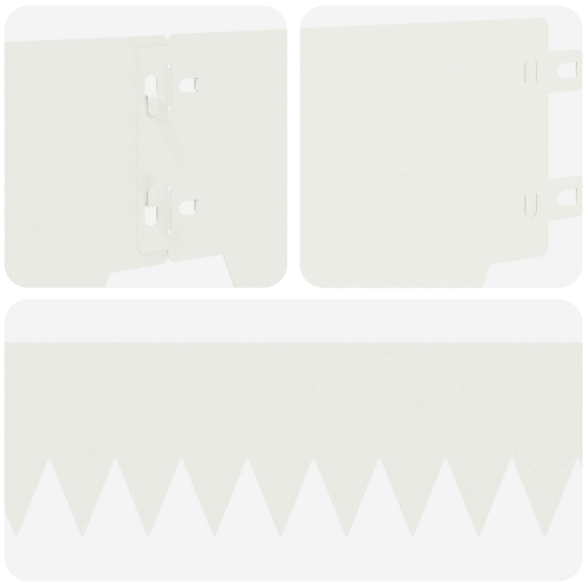 Ograda oko Travnjaka 50 pcs 103 x 15 cm metal Bijela