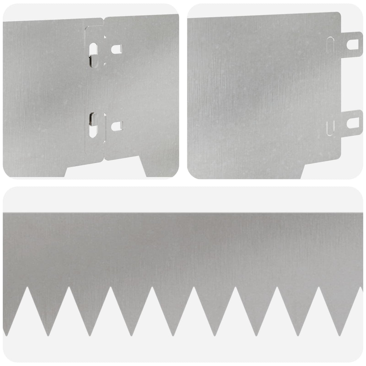 Ograda oko Travnjaka 30 pcs 103 x 15 cm metal Srebrna