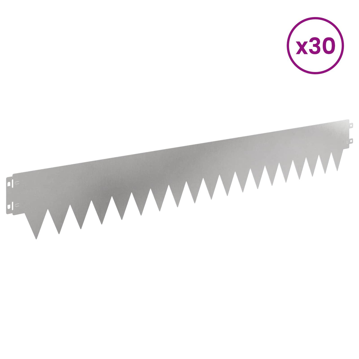 Ograda oko Travnjaka 30 pcs 103 x 15 cm metal Srebrna