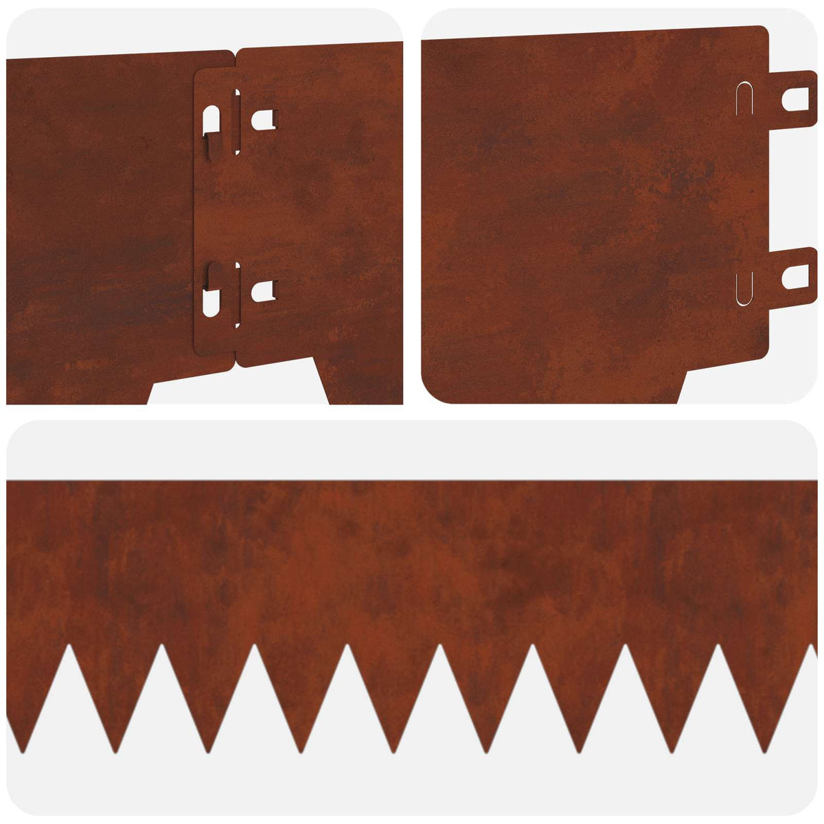 Ograda oko Travnjaka 30 pcs 103 x 15 cm metal Rđa