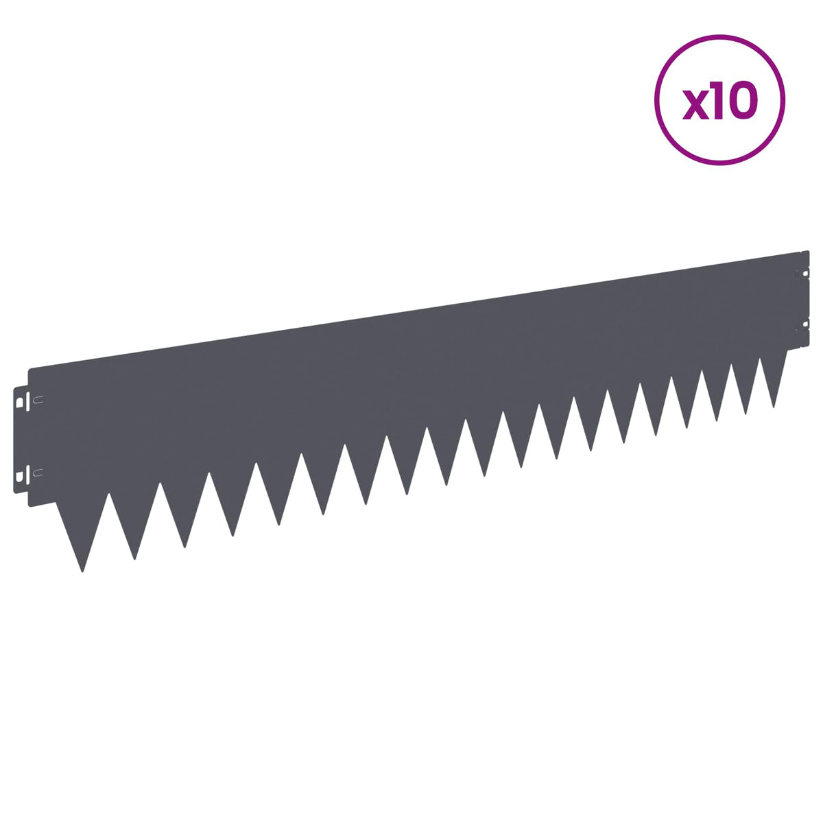 Ograda oko Travnjaka 10 pcs 103 x 20 cm metal Antracit