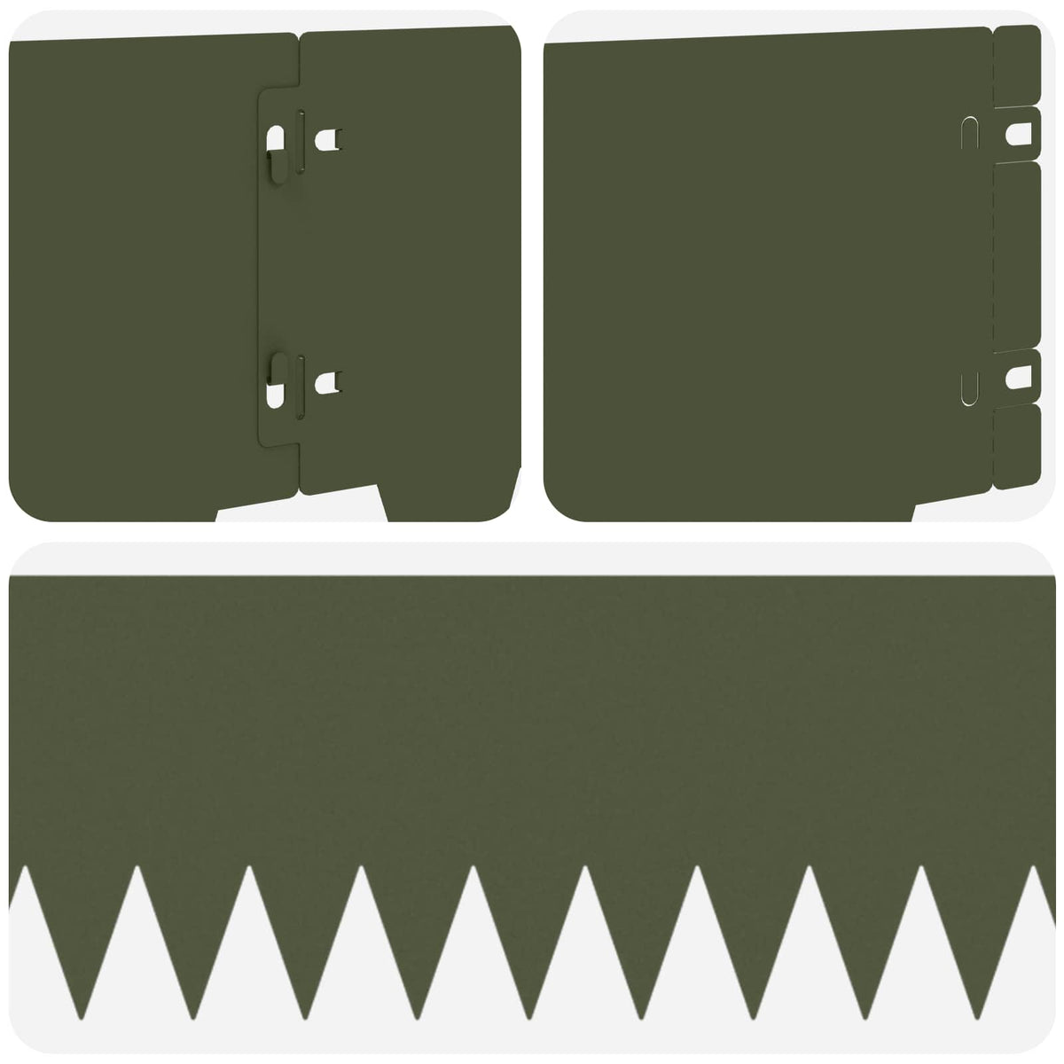 Ograda oko Travnjaka 20 pcs 103 x 20 cm metal Maslinastozelena