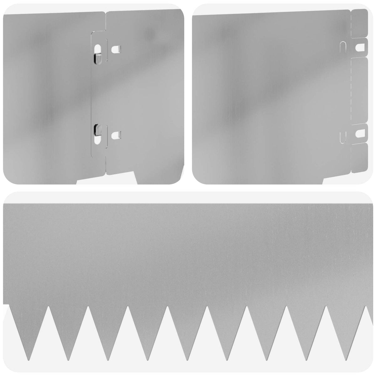Ograda oko Travnjaka 10 pcs 103 x 20 cm metal Srebrna