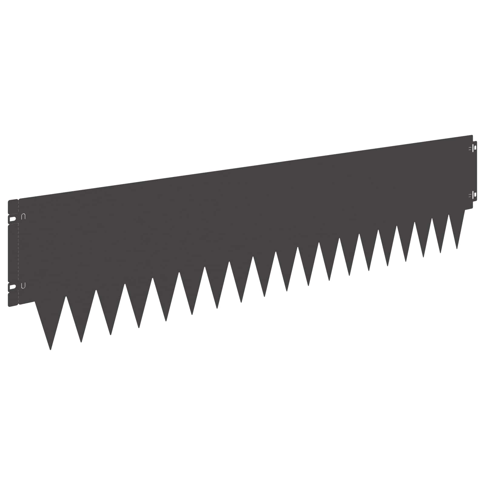 Ograda oko Travnjaka 10 pcs 103 x 25 cm metal Crna