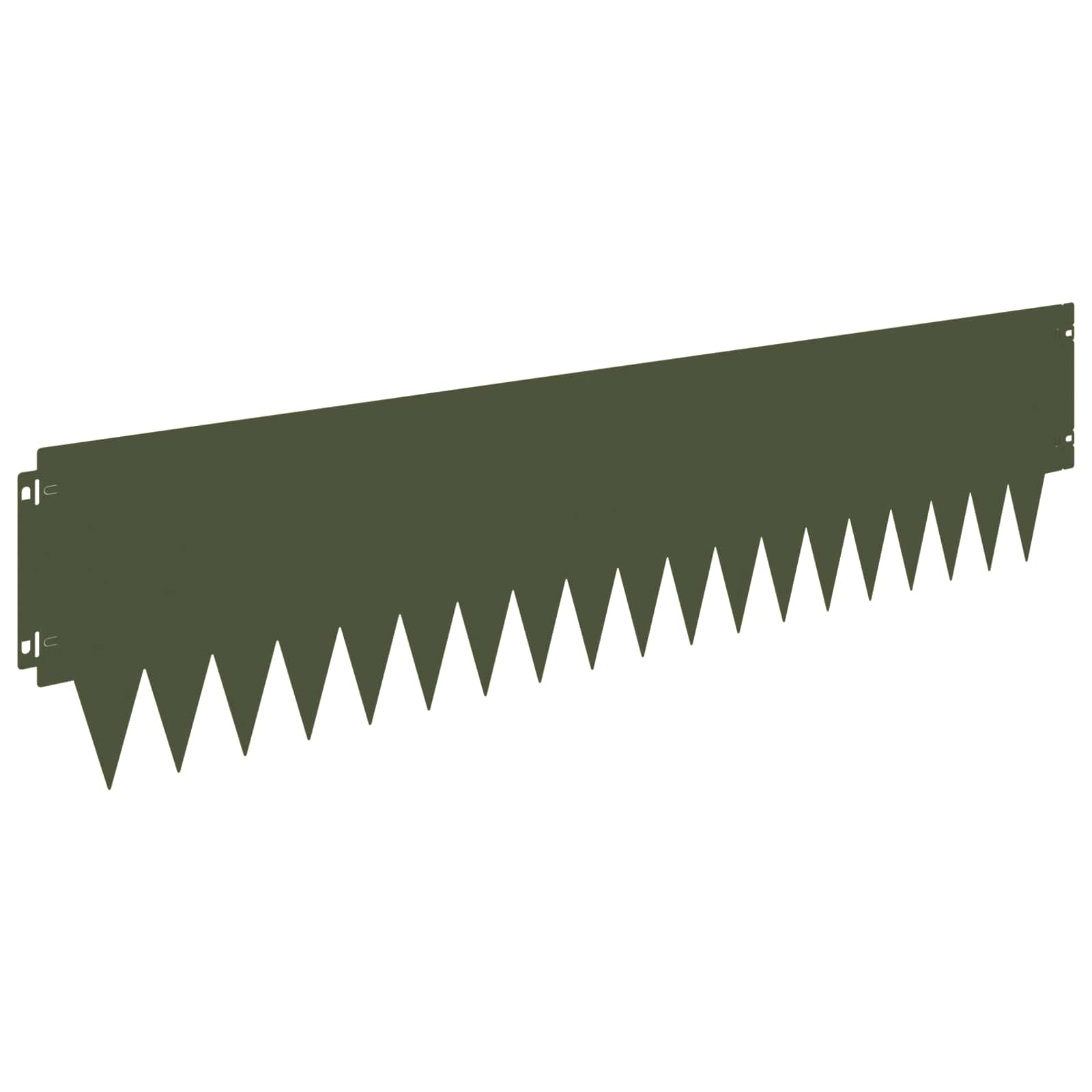 Ograda oko Travnjaka 20 pcs 103 x 25 cm metal Maslinastozelena