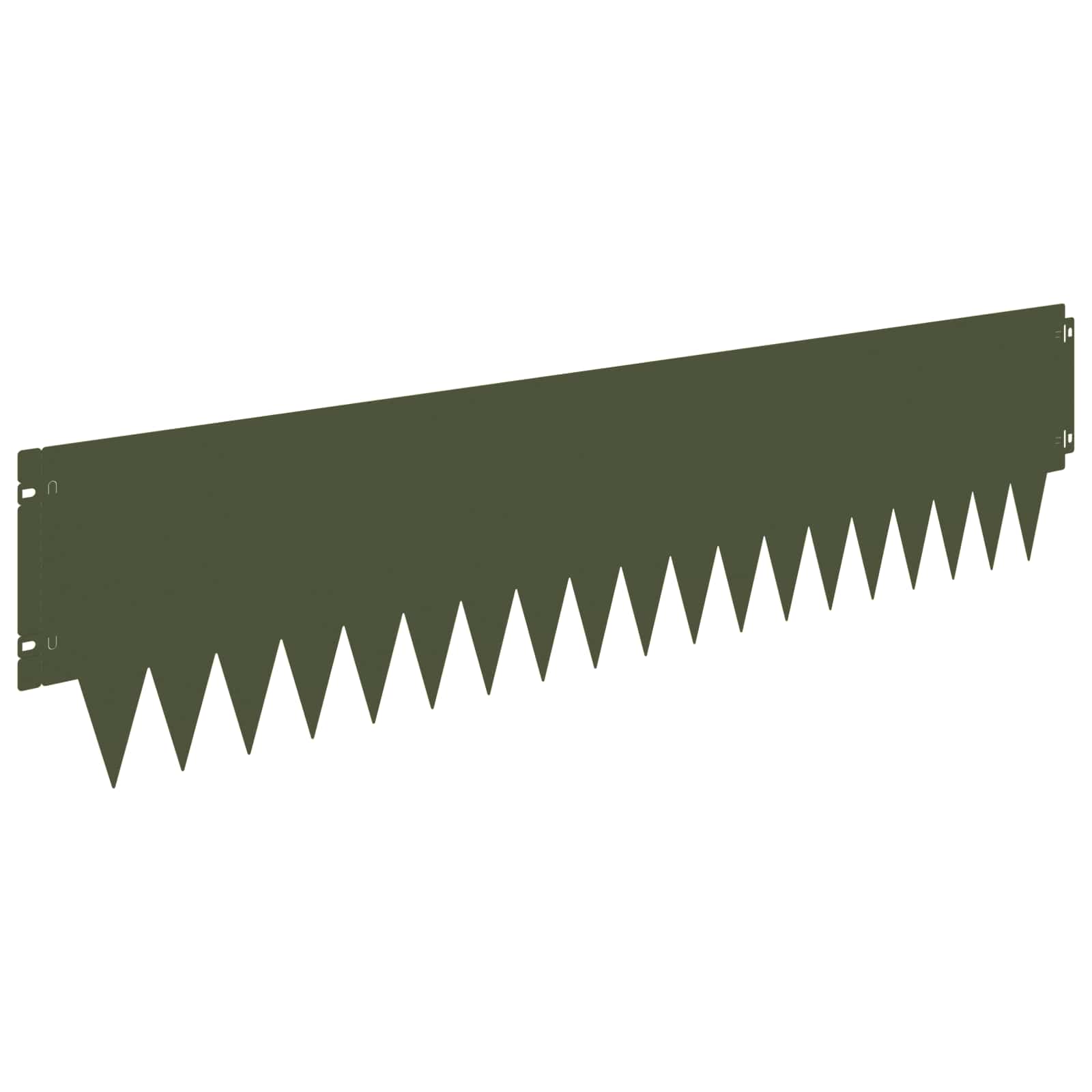 Ograda oko Travnjaka 20 pcs 103 x 25 cm metal Maslinastozelena