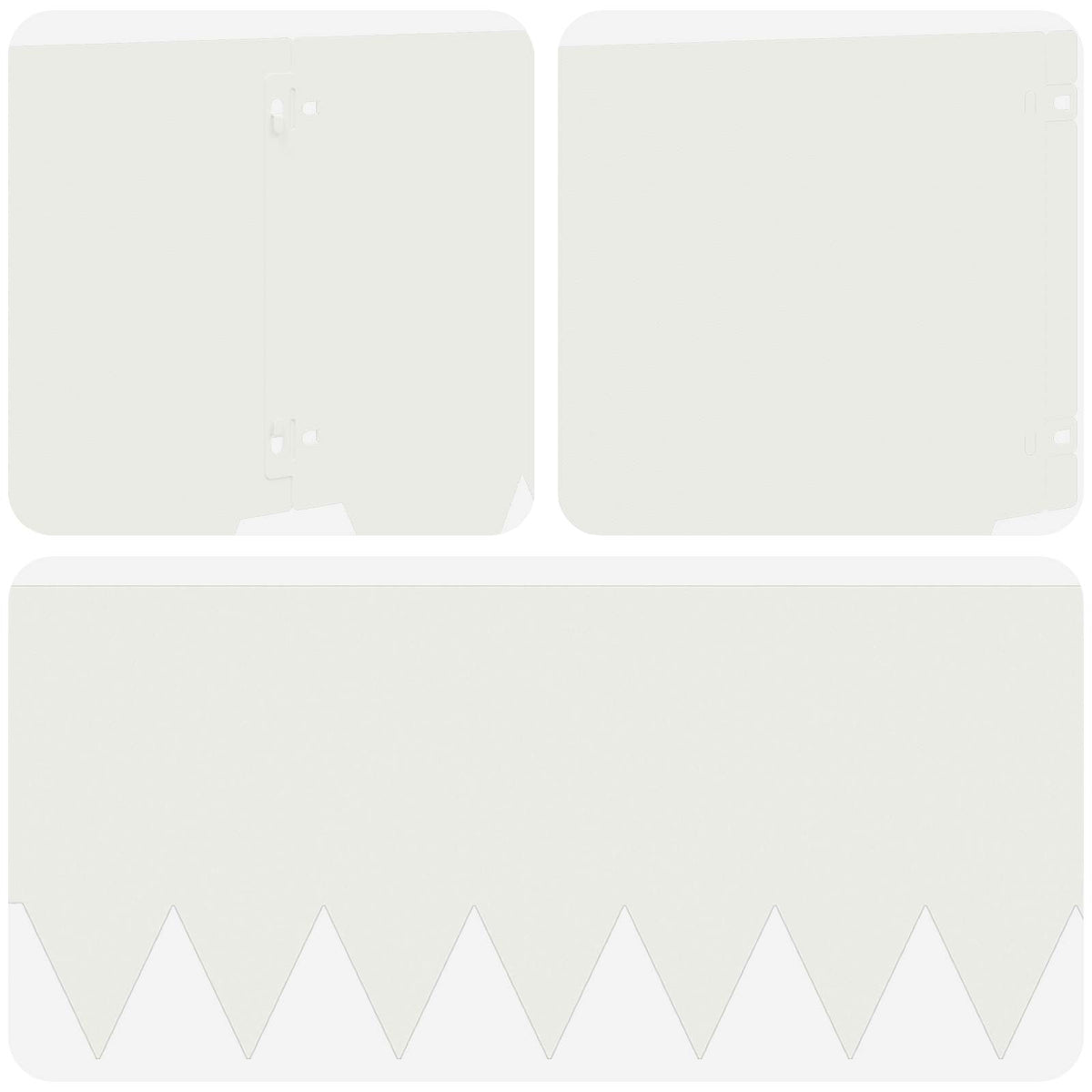 Ograda oko Travnjaka 10 pcs 103 x 30 cm metal Bijela