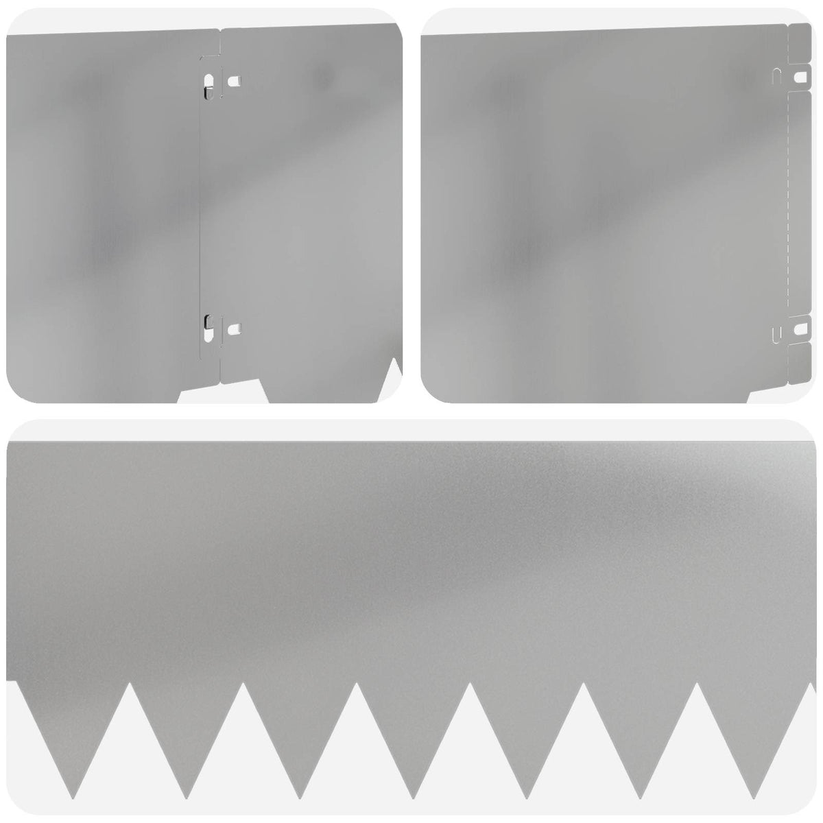 Ograda oko Travnjaka 20 pcs 103 x 30 cm metal Srebrna