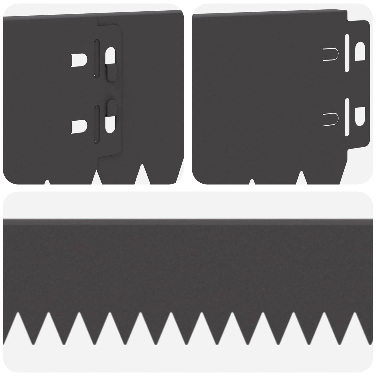 Ograda oko Travnjaka 10 pcs 103 x 10 cm Čelik Crna