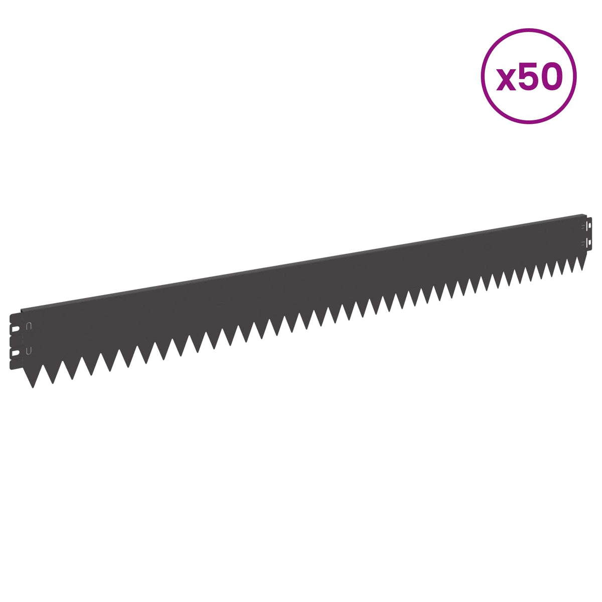 Ograda oko Travnjaka 50 pcs 103 x 10 cm Čelik Crna