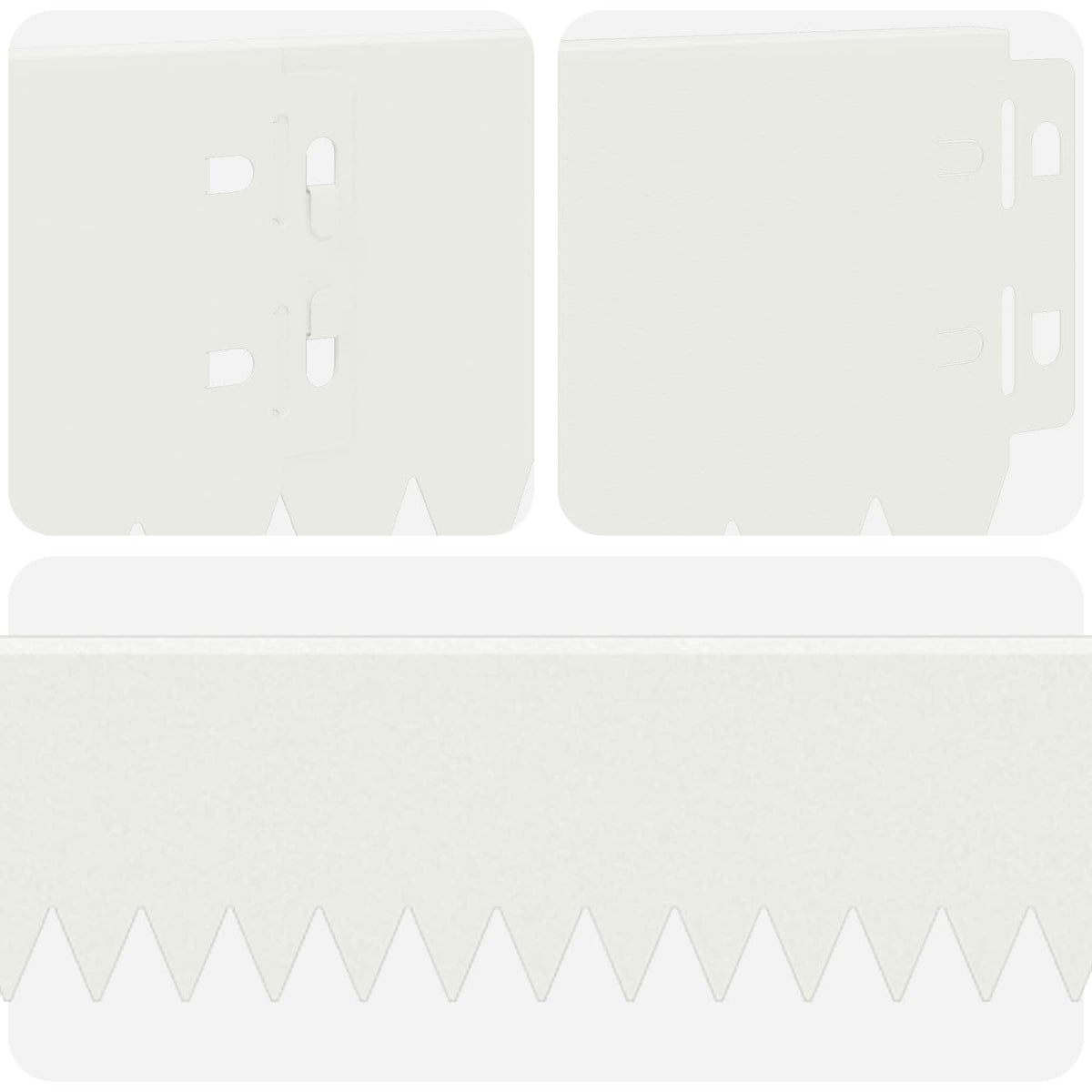 Ograda oko Travnjaka 50 pcs 103 x 10 cm Čelik Bijela