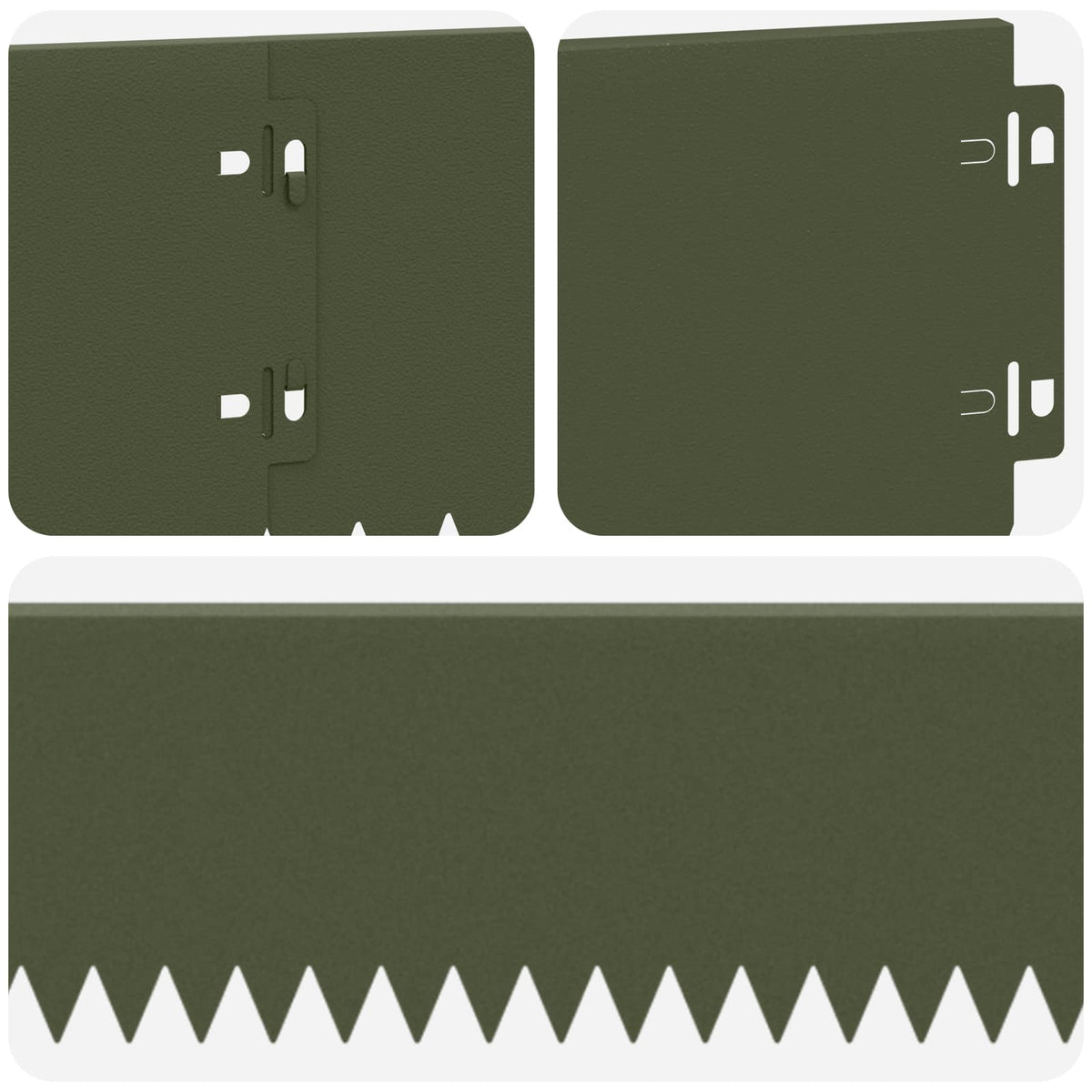 Ograda oko Travnjaka 10 pcs 103 x 15 cm Čelik Maslinastozelena