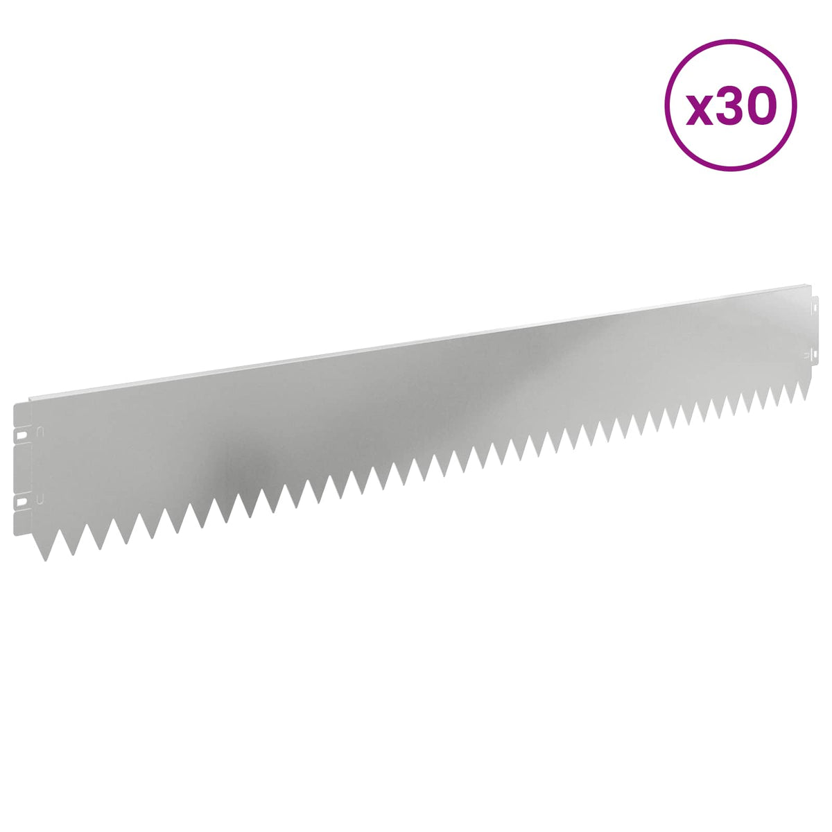 Ograda oko Travnjaka 30 pcs 103 x 15 cm Čelik Srebrna