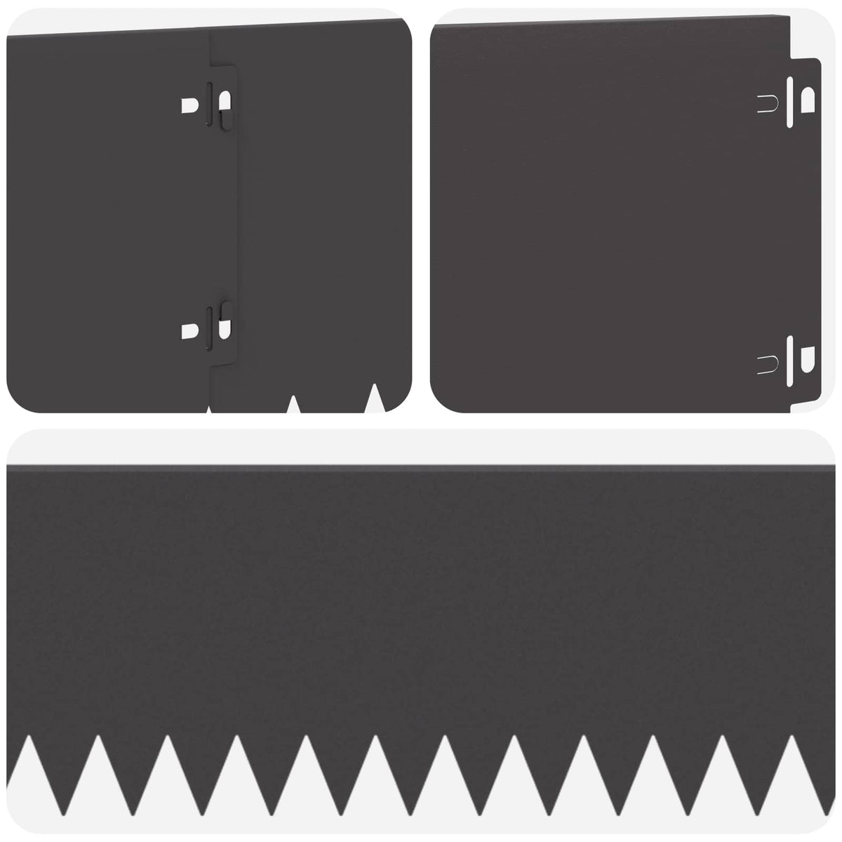 Ograda oko Travnjaka 30 pcs 103 x 20 cm Čelik Crna