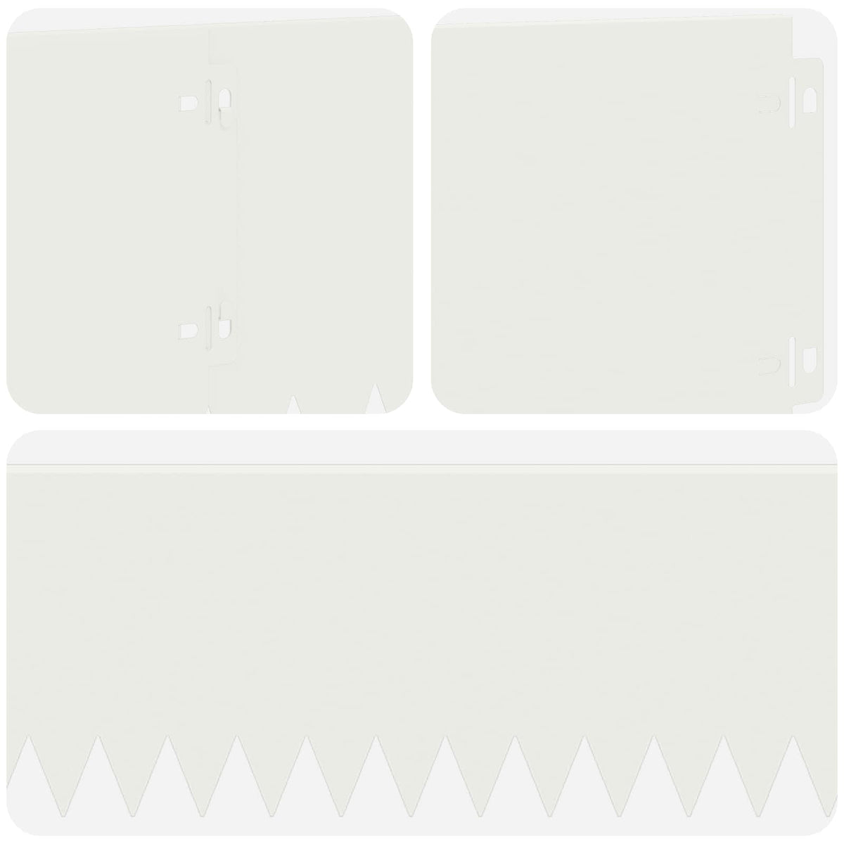 Ograda oko Travnjaka 10 pcs 103 x 20 cm Čelik Bijela