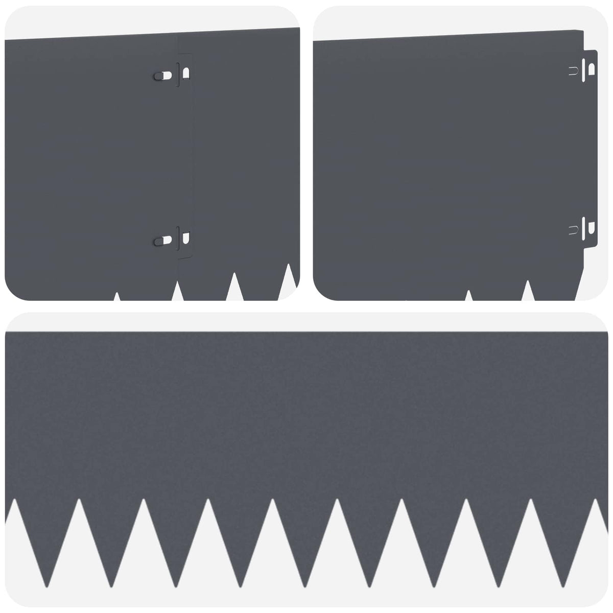 Ograda oko Travnjaka 10 pcs 103 x 25 cm Čelik Antracit