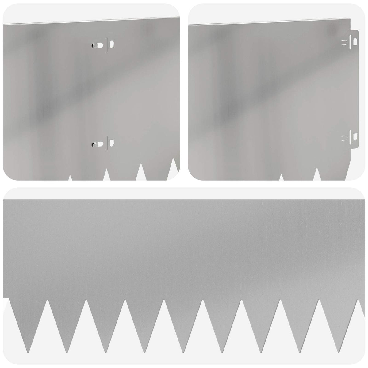 Ograda oko Travnjaka 10 pcs 103 x 25 cm Čelik Srebrna