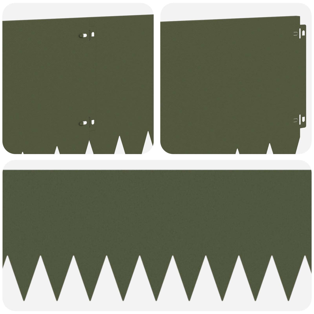 Ograda oko Travnjaka 20 pcs 103 x 30 cm Čelik Maslinastozelena