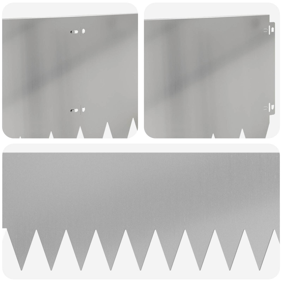Ograda oko Travnjaka 10 pcs 103 x 30 cm Čelik Srebrna
