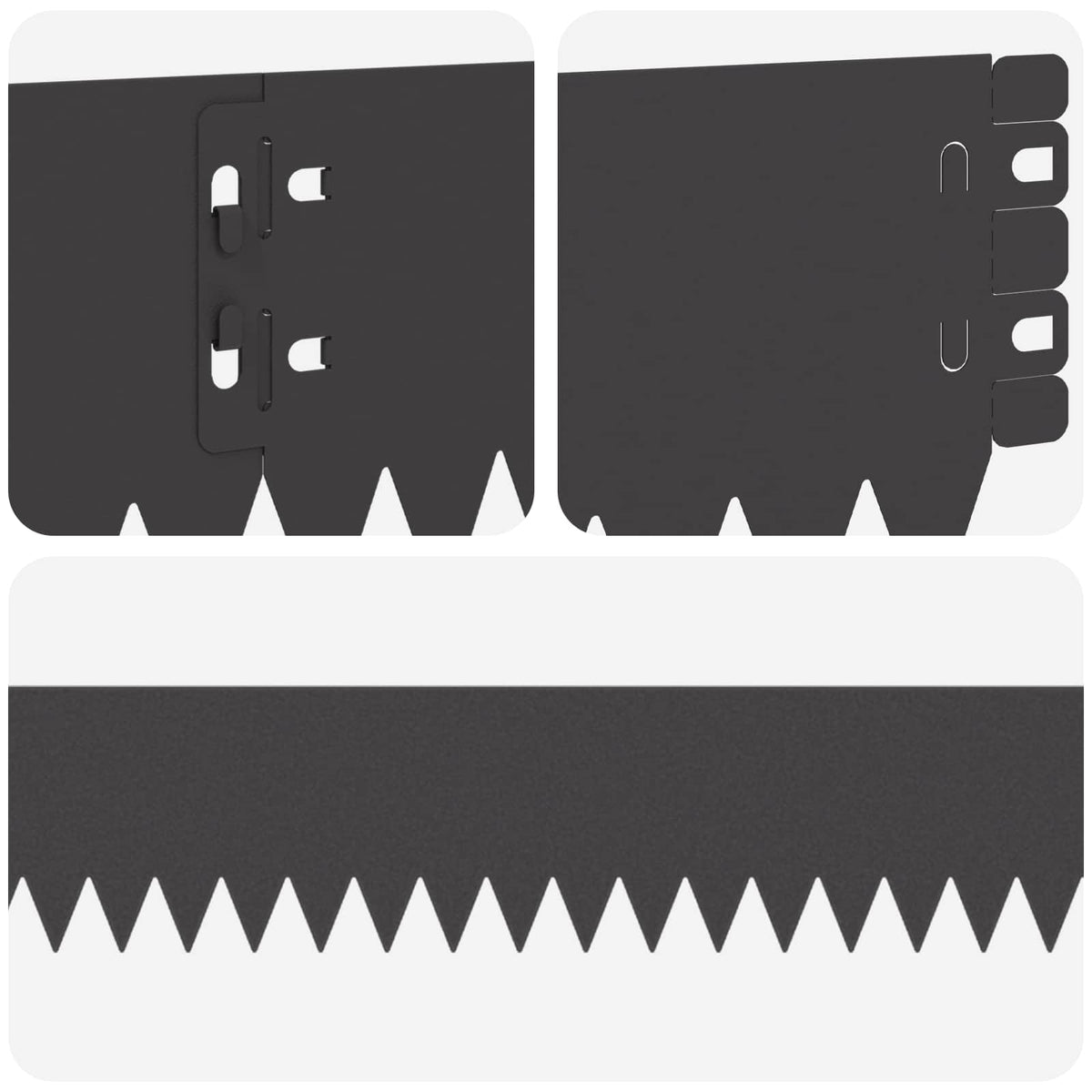 Ograda oko Travnjaka 10 pcs 103 x 10 cm Čelik Crna