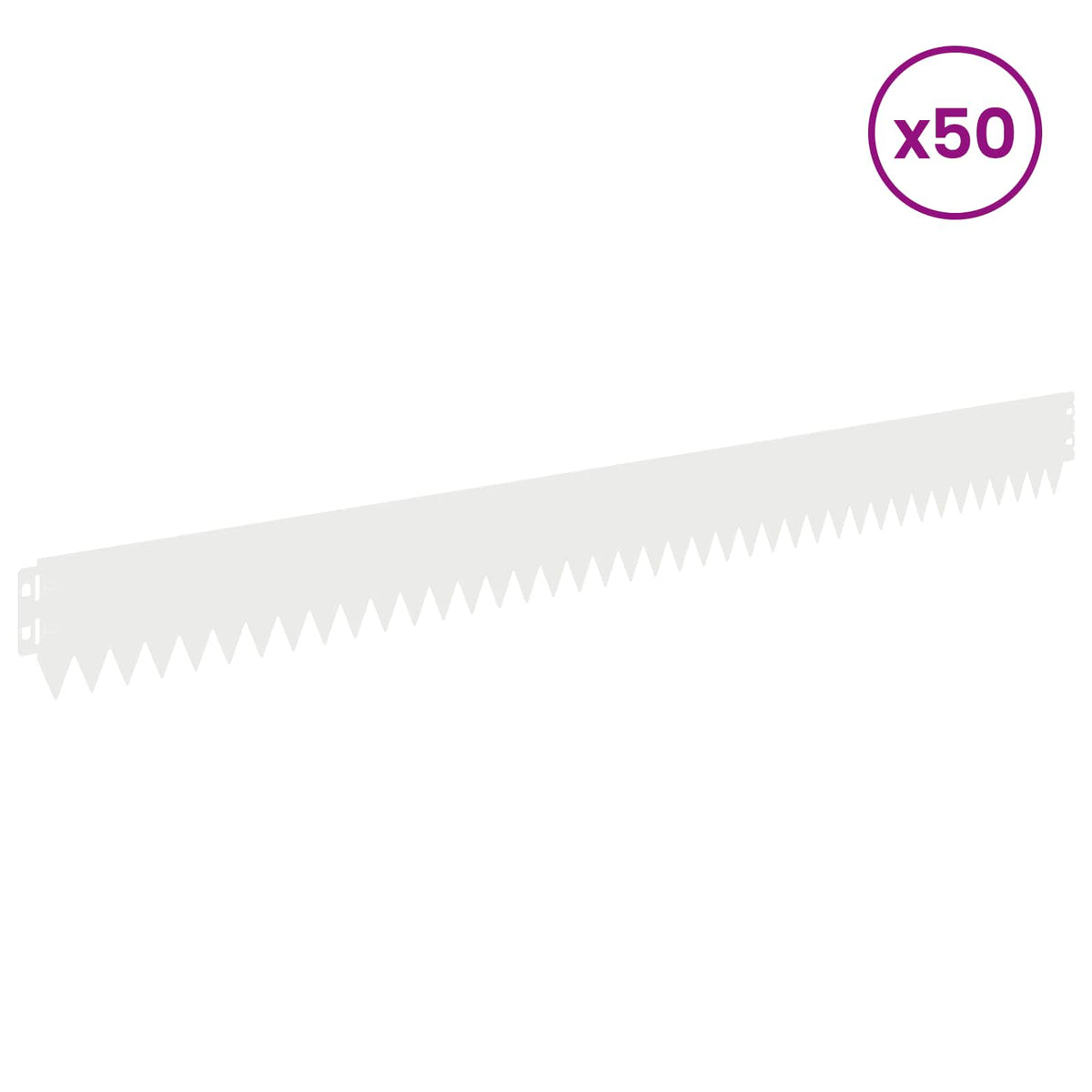 Ograda oko Travnjaka 50 pcs 103 x 10 cm Čelik Bijela