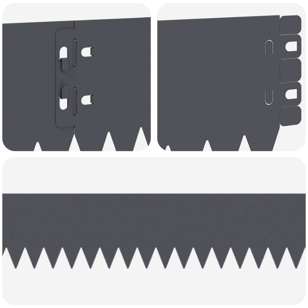 Ograda oko Travnjaka 20 pcs 103 x 10 cm Čelik Antracit