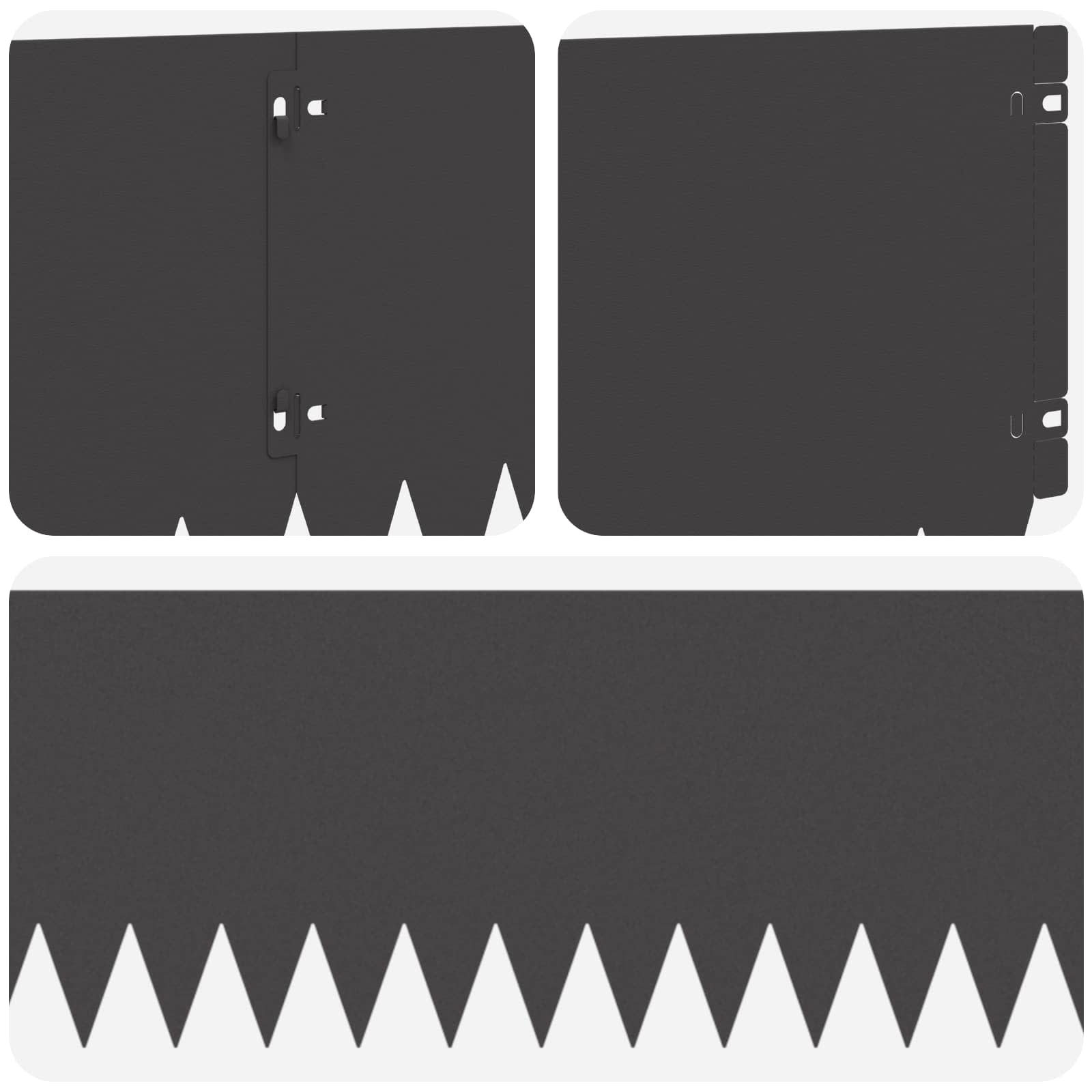 Ograda oko Travnjaka 20 pcs 103 x 25 cm Čelik Crna