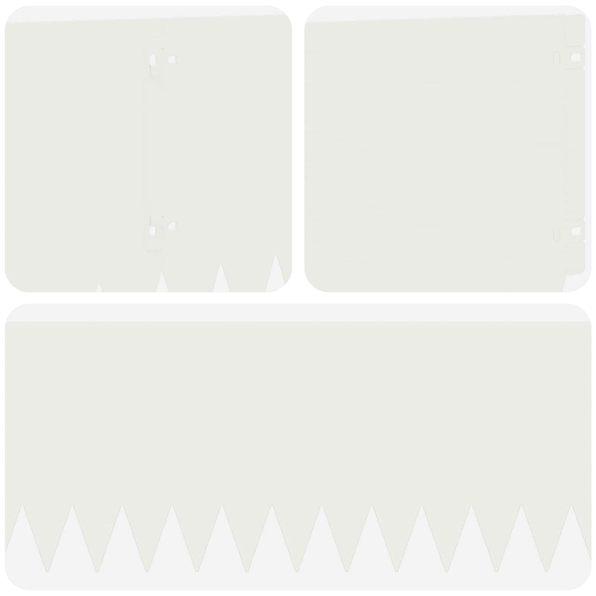 Ograda oko Travnjaka 10 pcs 103 x 25 cm Čelik Bijela