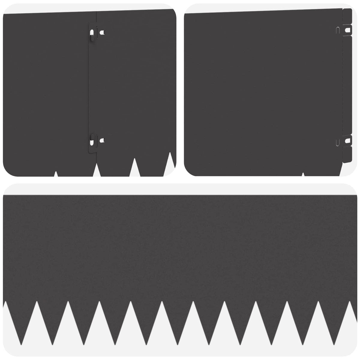 Ograda oko Travnjaka 20 pcs 103 x 30 cm Čelik Crna