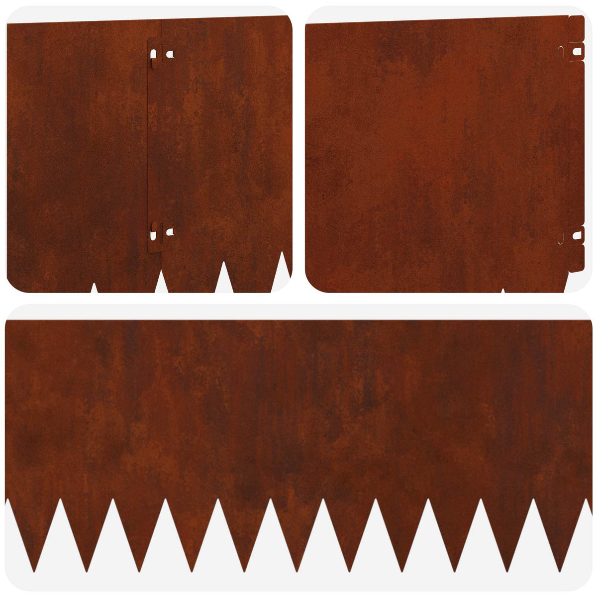 Ograda oko Travnjaka 20 pcs 103 x 30 cm Čelik Rđa