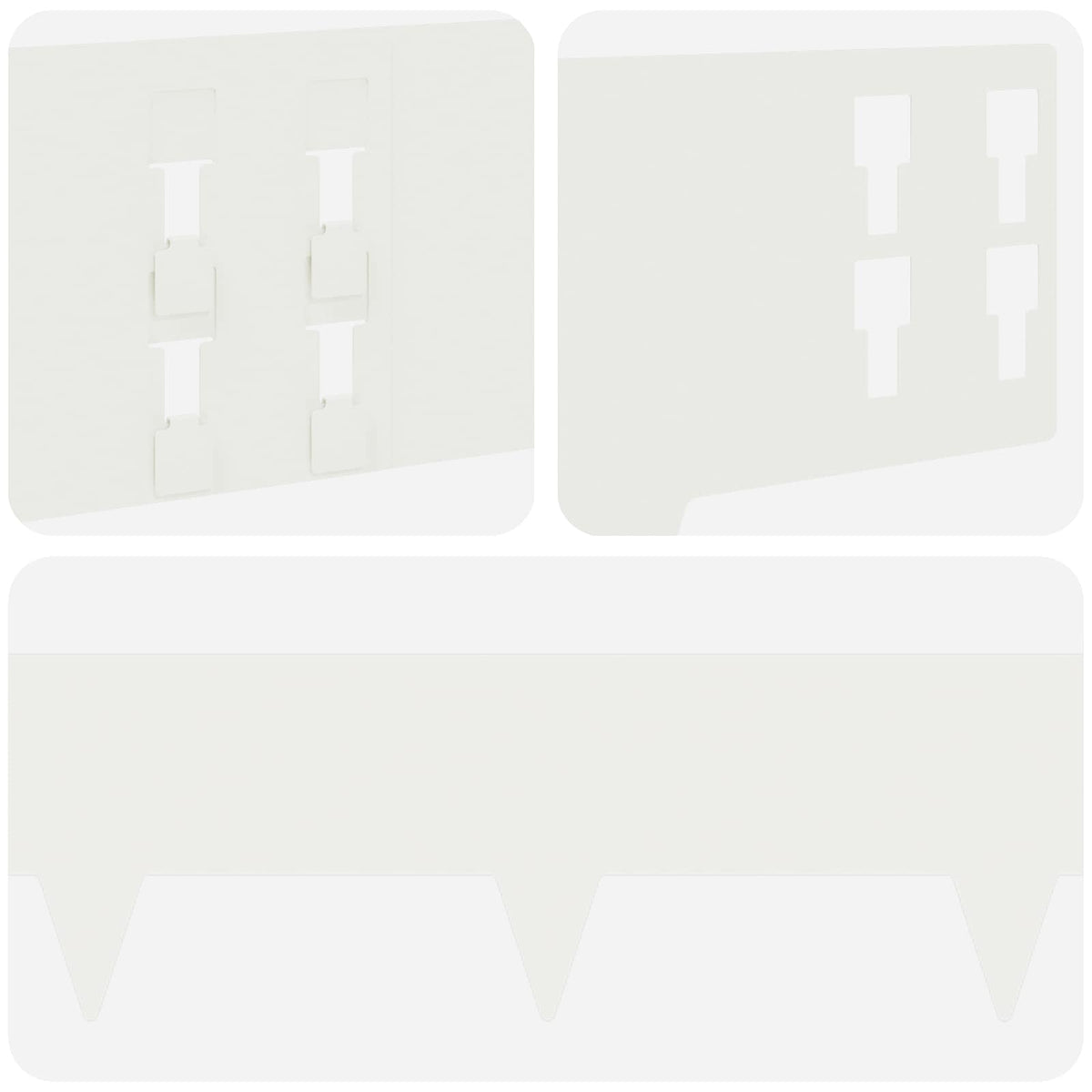 Ograda oko Travnjaka 50 pcs 100 x 15 cm Čelik Bijela