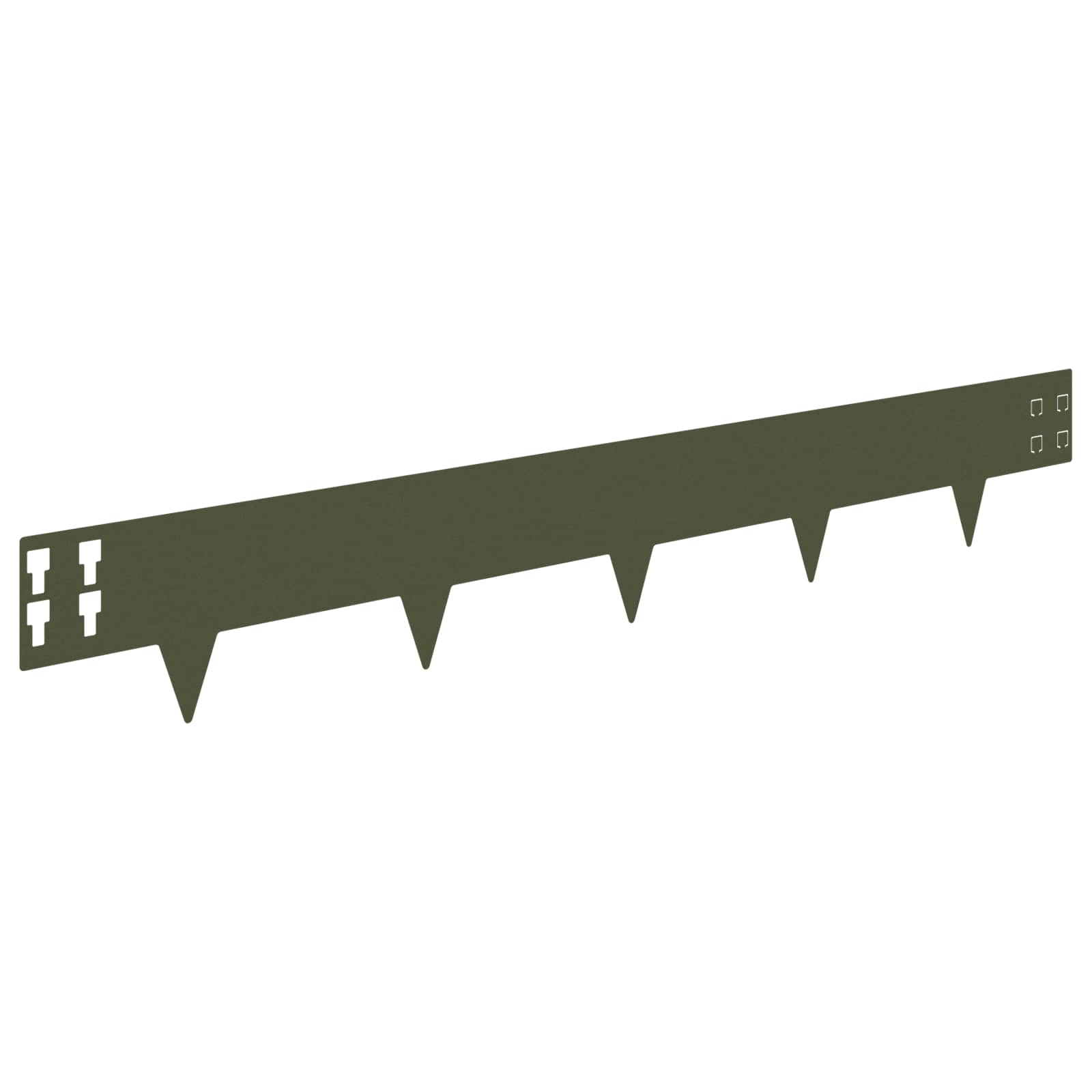 Ograda oko Travnjaka 30 pcs 100 x 15 cm Čelik Maslinastozelena