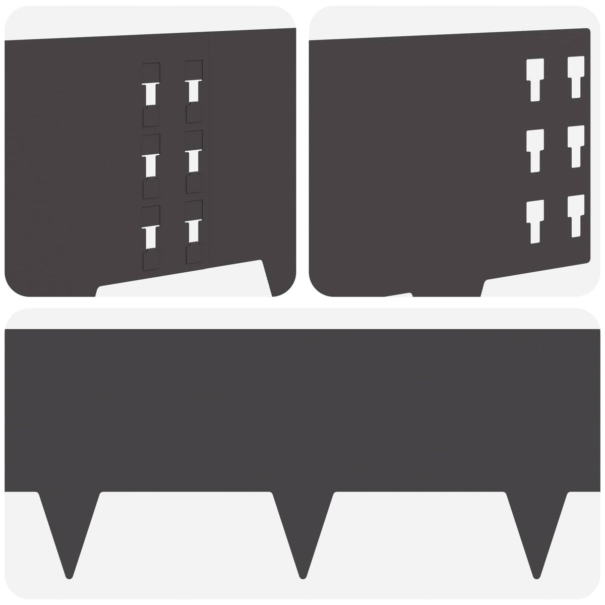 Ograda oko Travnjaka 10 pcs 100 x 25 cm Čelik Crna