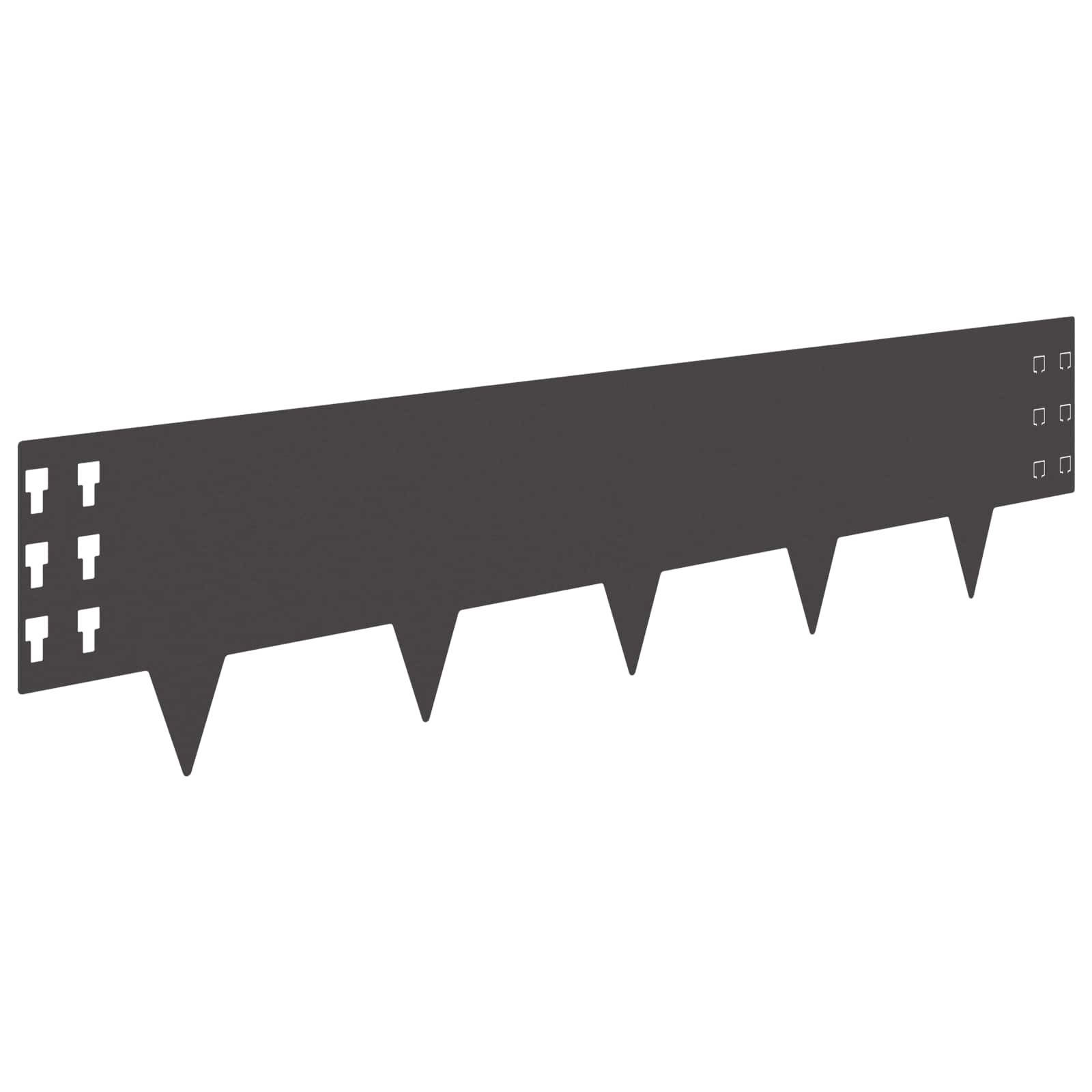 Ograda oko Travnjaka 30 pcs 100 x 25 cm Čelik Crna
